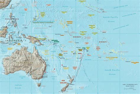 MAP Map Of The South Pacific